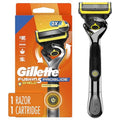 Gillette Fusion5 ProGlide Shield Shaving Razor for Men, 1 Power Razor Handle, 1 Refill, 2x Lubrication, Battery-Powered with FlexBall Handle and Precision Trimmer for Men