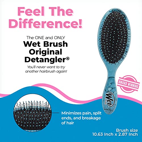 Wet Brush Original Detangler Hair Brush, Arctic Blue - All Hair Types - Ultra-Soft IntelliFlex Detangler Bristles Glide Through Tangles with Ease - Pain-Free Comb for Men & Women (Pack of 2)