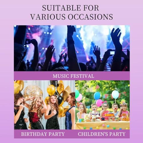 Body Glitter Stick for Face, Body & Hair - Pink & Purple Chunky Sparkle Glitter, 2 Pack | Long Lasting Party Makeup for Festival, Rave, Concert & Cosplay