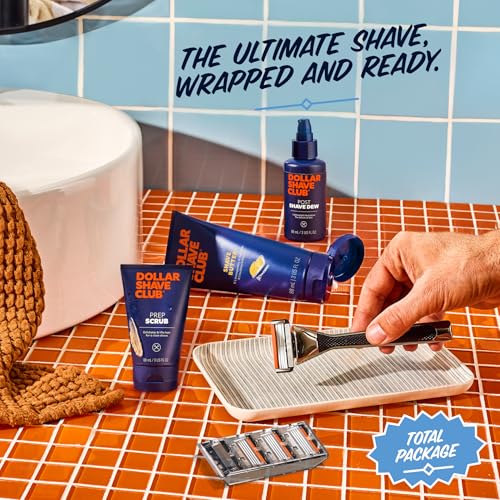Men's Shaving Gift Set with Razor, Blades, Shave Butter & Accessories