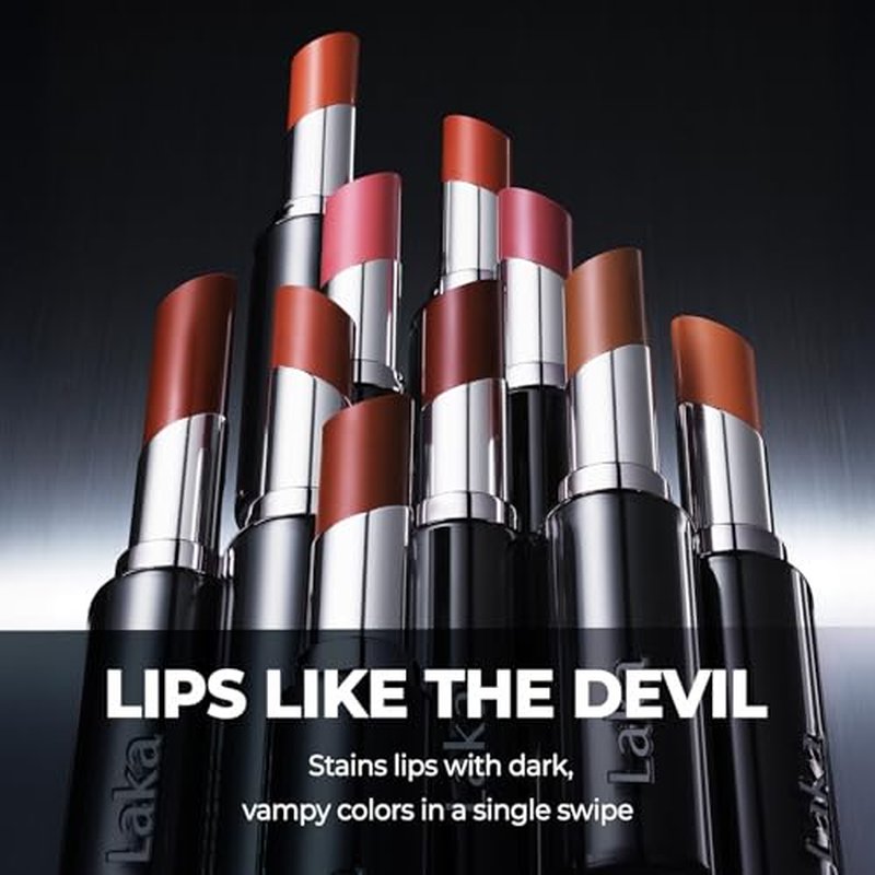 Laka Devil Lip, 3.7g/0.13oz, Vivid color Lipstick, Long-Lasting Bold Stian, Hydrating & Melting Glow with Non-Creasing, K-Beauty (#803 Season)
