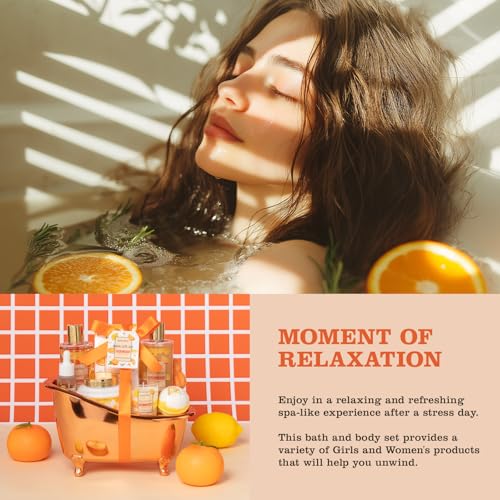 Orange Citrus & Lemon Spa Gift Set - Bath & Body Care Collection for Women