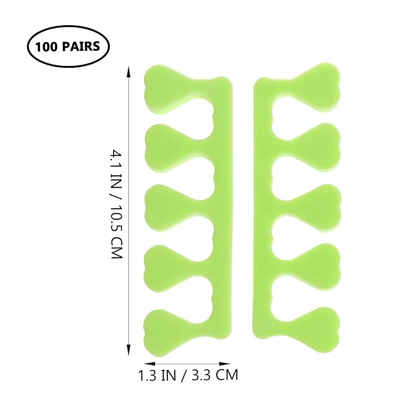 Toe Spacers 100 Pairs Foam Pedicure Separators for Nails Men Women