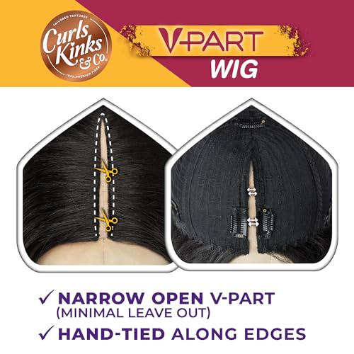 Sensationnel Curls Kinks & Co V-Part Wig-Unit 3 1B OffBlack Natural Synthetic Wig