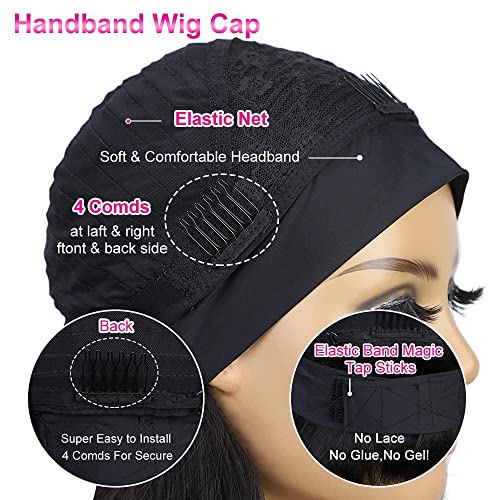 Headband Wig Human Hair Straight Bob 14 Inch for Black Women - None Lace - Variation: Headband Straight Bob Wig / 14 Inch