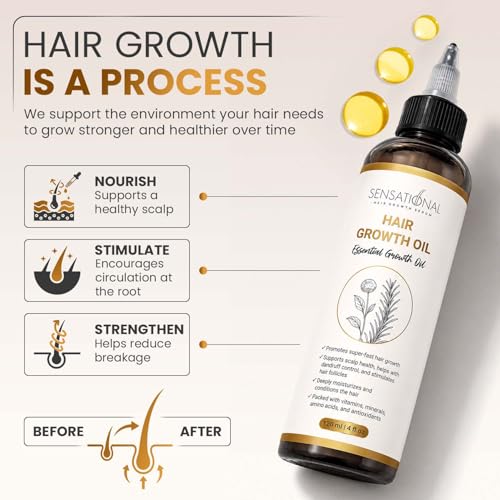 Organic Rosemary Hair Oil for Hair Growth & Thickness 4oz - Sensational