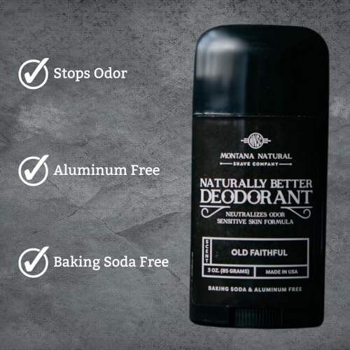 Old Faithful Natural Deodorant 3oz Pack of 2 Magnesium & Charcoal - Sensitive Skin
