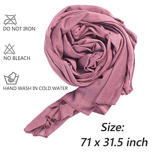 XTREND 6-Piece Solid Color Turban Head Wrap Set for Women - Breathable, Elastic, Fashionable | Black, Camel, White, Orange, Pink, Turmeric