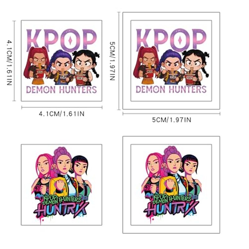 40Pcs Korean Idol Demon Hunters Temporary Tattoos for kids,Goodie Bag Stuffers Party Supplies Birthday Decoration Gifts for Girl Boys Home Activity Class Prizes Carnival Christmas Rewards