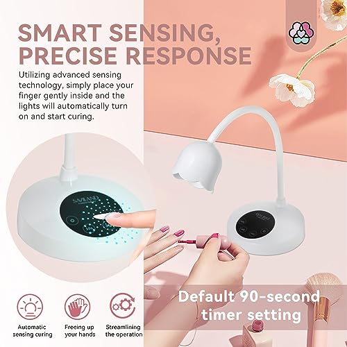 Cordless UV Nail Lamp 30W with Smart Sensor - Blue Gel Light for Manicure