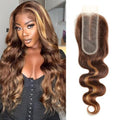 Isufer P4/27 Body Wave Lace Closure 16 Inch Honey Blonde Virgin Human Hair