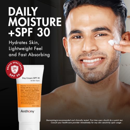 Men's SPF 30 Face Moisturizer with Vitamin E & Squalane - 3 Oz