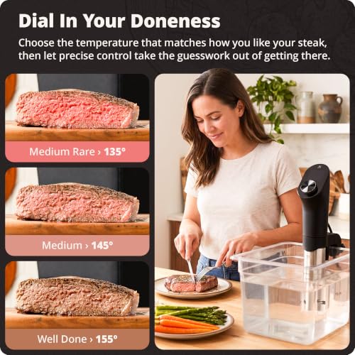 Greater Goods Sous Vide Cooker 1100W No App WiFi Onyx Black
