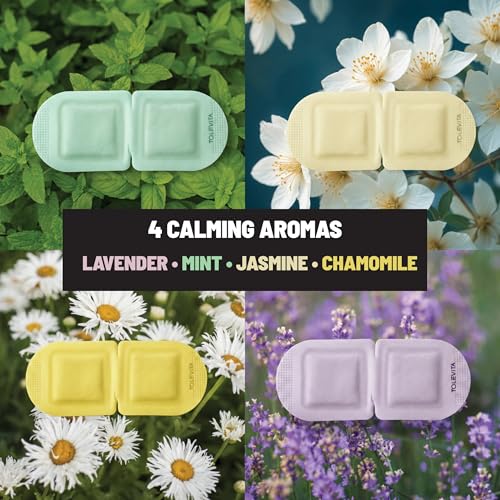 TOLEVITA Self-Heating Disposable Eye Masks - 20 Pack with Lavender, Mint, Jasmine & Chamomile Aromas, Travel & Spa Relaxation, 4 Variants