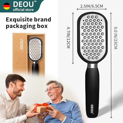 DEOU Metal Foot File Black - Callus Remover for Dead Skin & Heel Repair