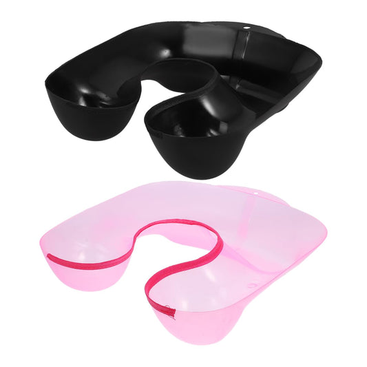 FRCOLOR 2Pcs Perm Neck Tray Salon Hairdressing Plastic Hair Coloring Shoulder Support Cover Shoulder Catcher Water Tray for Hair Styling Perming Salon & Home Use