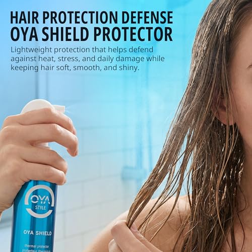 OYA Shield 8 Fl Oz Heat Protection Spray - Lightweight Thermal Shield for Hair