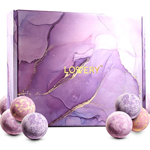Lavender Bath Bombs Gift Set - 30pc Natural Spa Bubble Bath Accessories