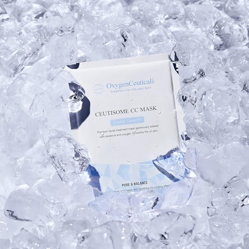 OxygenCeuticals Ceutisome CC Mask ? Cooling & Hydrating Sheet Mask with Xylitol, Witch Hazel & Fermented Botanical Extracts, Soothes Heated Skin, Controls Sebum, Non-Irritating Formula(6 Sheets/1 Box)