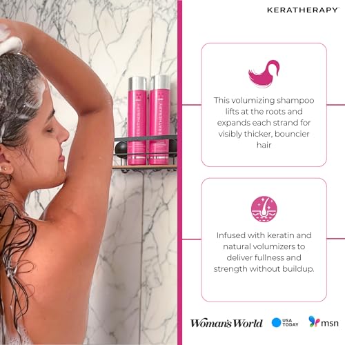 Keratherapy Keratin Infused Volume Conditioner, 10.1 fl. oz., 300 ml - Thin Hair Conditioner for Volume & Thickening - With Hemp Seed Oil, Indian Laurel Extract, Sea Kelp & Hydrolyzed Silk