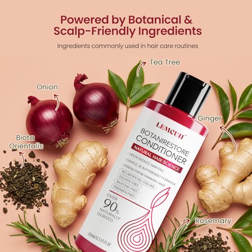Onion Hair Growth Shampoo & Conditioner Set with Biotin & Rosemary for Thinning Hair - Nourishing, Paraben-Free