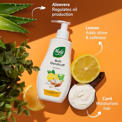Nyle Anti Dandruff Shampoo 800ml for Hair Fall & Scalp Care