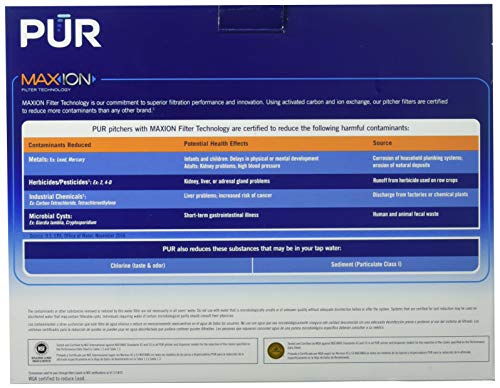 PUR Maxion Replacement Water Filter Pack - 4 Pack for Lead & Contaminant Reduction