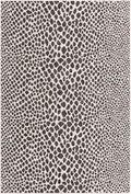 Unique Loom Cape Town Outdoor Area Rug 6'1 x 9' Black Ivory Rectangular