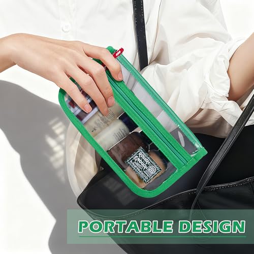 Rough Enough TSA Approved Clear Toiletry Bag Travel Makeup Case Green