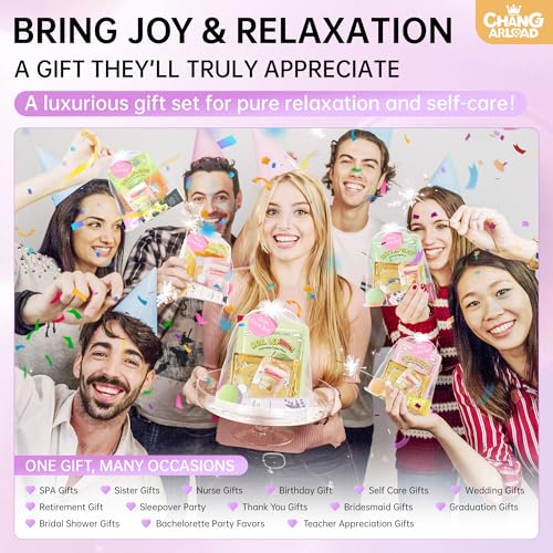 35 Pcs Spa Party Supplies for 5 ? Spa Gifts for Women, Girls & Kids | Spa Set with Eye & Face Masks, Lip Balm, Hand Cream, Bath Bombs, Towels & Gift Bags | Spa Kit for Birthdays, Sleepovers, Spa Days