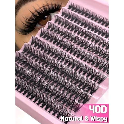 False Eyelashes Kit, 530pcs, Wispy Lashes Pearl Fluffy Natural Look Lash Cluster Thick Soft Curly Lash Extensions