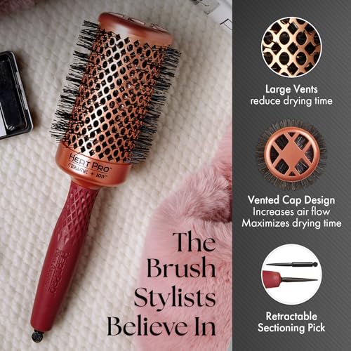 Olivia Garden HeatPro 1 3/4-Inch Round Thermal Hair Brush - Not Electrical, Heat Resistant up to 550°F