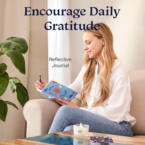 Self Care Gift Basket for Women & Teen Girls ? Gratitude Journal, Pillow Mist, Soy Candle, Cozy Socks & Cup ? Care Package for Women, Get Well Soon, Birthday, Faith, Galentine's Day