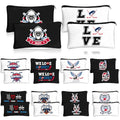 Clysee 20 Pcs Hockey Makeup Bags - Ice Hockey Team Gifts, Travel Pouches, 8.3 x 5.1 in, White & Black