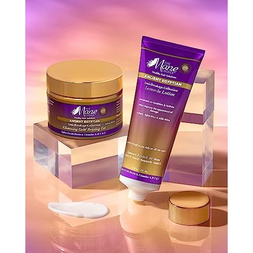 The Mane Choice Ancient Egyptian Anti-Breakage & Repair 24 Karat Gold Twisting Hair Gel, Definition & Shine Braid Gel for Dry, Damaged, Color or Chemically-Treated Hair, Fights Split Ends, 12 Oz
