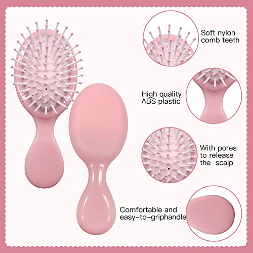 36 Pack Mini Wet Hair Brushes for Travel & Detangling - Multicolor