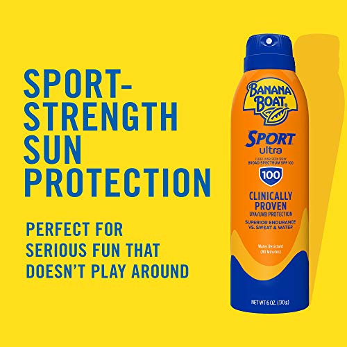 Banana Boat Ultra Defense & Sport Ultra Clear Sunscreen Sprays SPF 100, 6oz | Sunscreen Bundle with Vitamins C & E, Aloe, Water Resistant