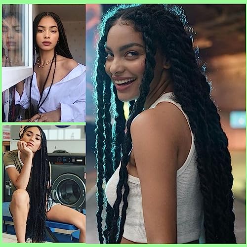 Pre-Stretched Braiding Hair Extensions - 36 Inch Long Crochet Hair - 8 Packs