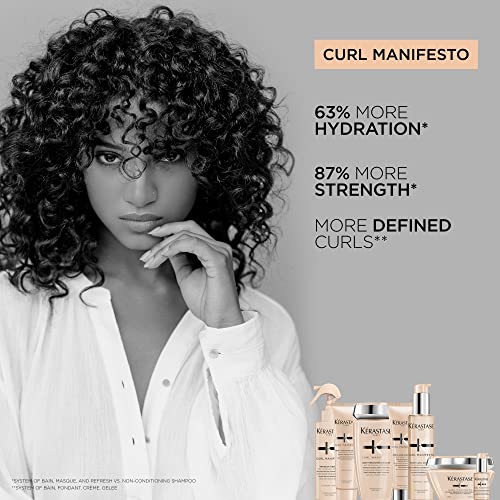 K?RASTASE Curl Manifesto Hydratation Essentielle Conditioner, Lightweight Conditioner, Detangles, Smooths & Prevents Frizz for All Wavy, Very Curly & Coily Hair, 8.5 Fl Oz