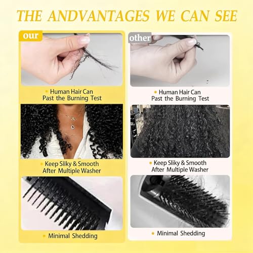 Monxaro Burmese Curly Hair Bundles 14 Inch, 1 Bundle, Wet & Wavy 100% Unprocessed Human Hair