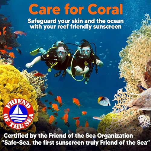 Safe Sea Zinc Oxide Sunscreen SPF30 | Clear Mineral Face And Body Reef Safe Sunscreen Without White Cast | Anti-Jellyfish Sting Protective Lotion | 3.4Oz (100ml) (3 Pack)