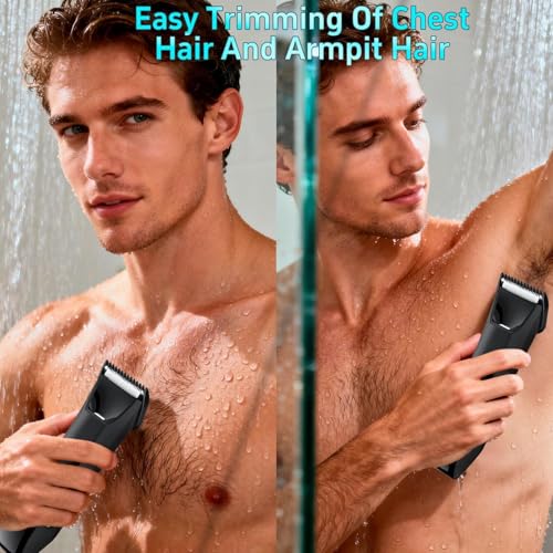 Men's 4-in-1 Beard Body Trimmer Groomer Kit Waterproof Black456