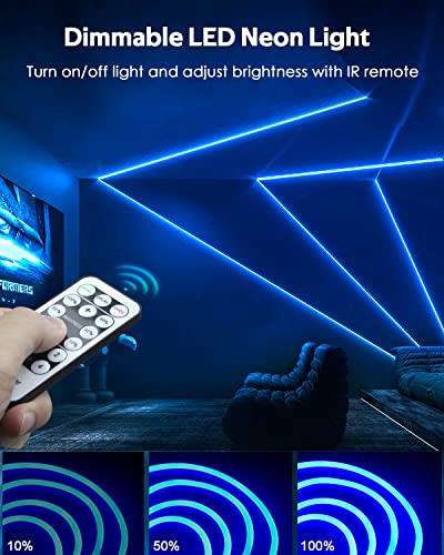 Samsion Blue 25M Waterproof Dimmable Neon Rope Lights - Indoor & Outdoor LED Strip