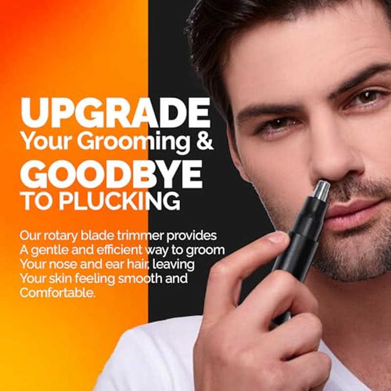 Brio Nose Hair Trimmer for Men & Women, Comfortable Eyebrow Trimmer with Sleek Design, Ear Hair Trimmer Equipped with a 2 - Edge Rotary & Linear Blade