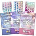 Heal & Conceal Holographic Cute Pimple Patch Bundle (240 Count) Iridescent Star, Heart & Butterfly Shaped Hydrocolloid Acne Patches for Face, Fun Hydrocolloid Zit Stickers