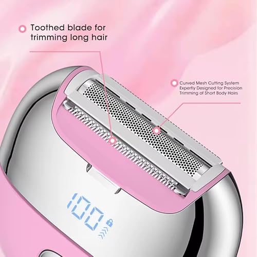 Sol?ne Precision Shaver Bikini Trimmer for Women ? Dual-Head Electric Razor for Smooth Skin ? Gentle, Waterproof & USB Rechargeable Hair Trimmer for Bikini Line, Legs, Arms & Underarms