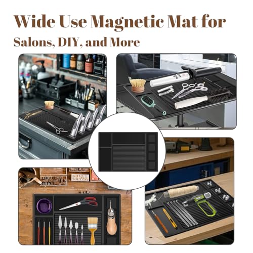 Magnetic Barber Mat for Clippers & Tools - Professional Non-Slip Organizer
