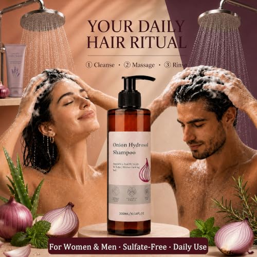 Miracle TQ Onion Hair Growth Shampoo with Biotin & Rosemary - Thinning & Loss Control, 10.14oz