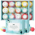 ZenBombs Bath Bombs Set - 12 Scented Natural Shea Butter Fizzes, Blue Box 24 pcs