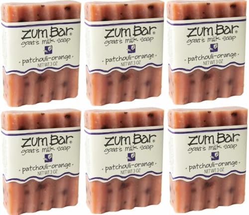 Natural Goat's Milk Soap Bar with Patchouli & Orange - 3 oz, Pack of 6